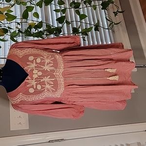 Talulah embroidery pink dress